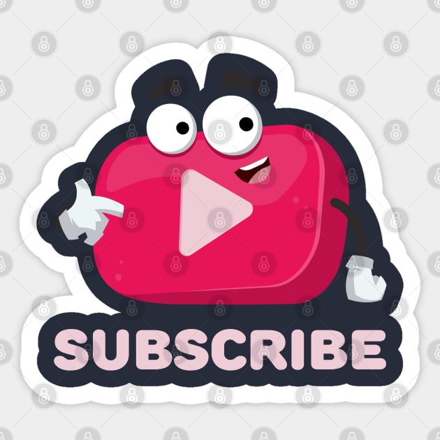 cartoon video player vlog icon subscribe Sticker by VizRad